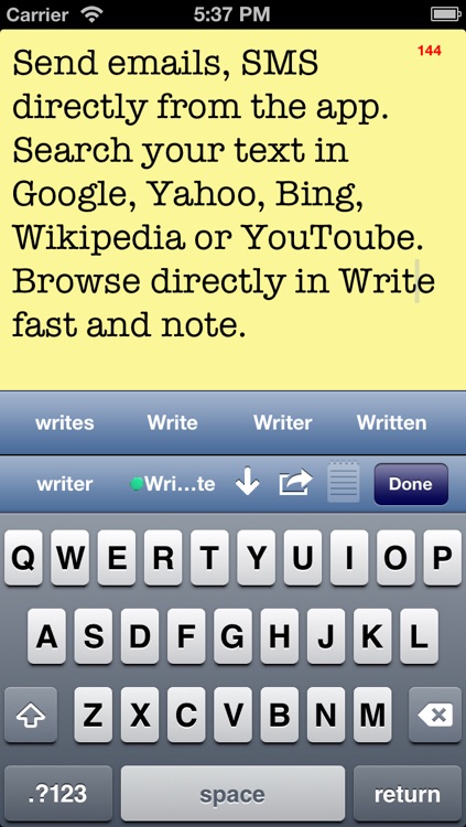 Write fast and note free