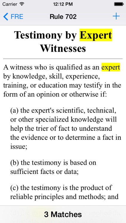 Federal Rules of Evidence (FRE)