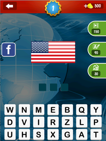 Flag Quiz2 - Guess The Country,Free word,Puzzle Game