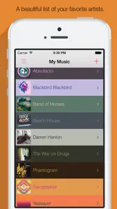 My Music - Your list of favorite artists, and bands. screenshot #2 for iPhone