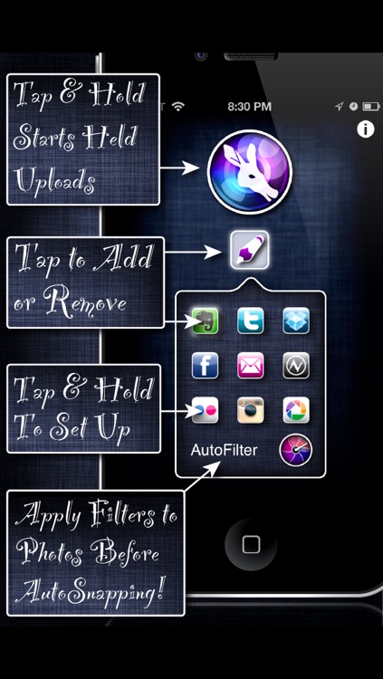 AutoSnap - Automatic Capture & Upload For Facebook, Dropbox, Evernote, Twitter, & Instagram screenshot-3