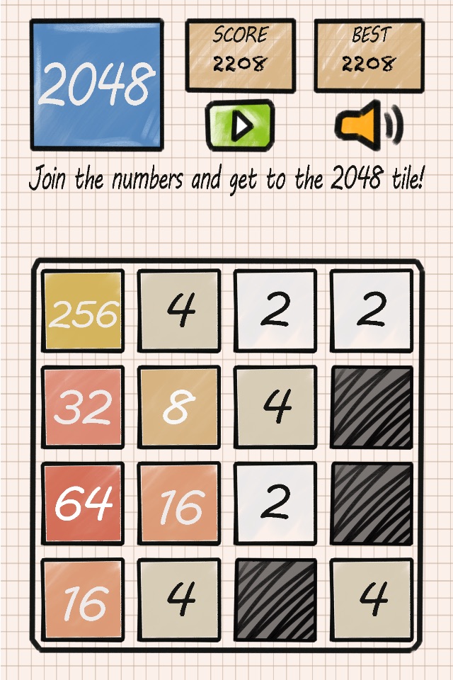 2048 - Number puzzle Doodle Style screenshot 2