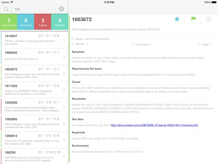 SAP Note Viewer for iPad