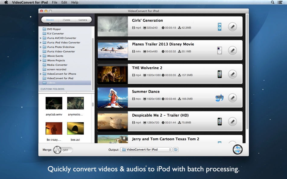 VideoConvert for iPod for Mac OS X - 4.0.1 - (macOS)