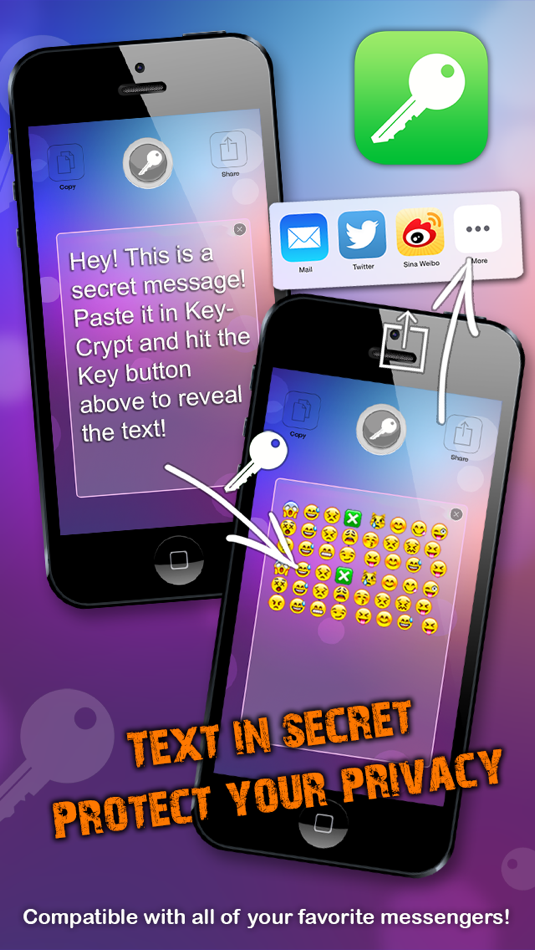 #1. Key Crypt - Text in secret! (iOS) Podle: Zariba Ltd.