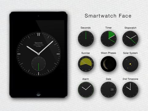 Screenshot #1 for Circles - Smartwatch Face and Alarm Clock
