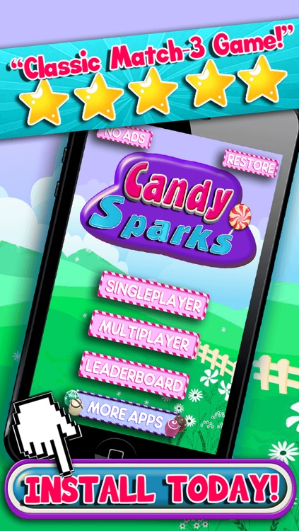 Candy Sparks Match-3  - Sweet Bubbles And Fruits Mania For Kids Free screenshot-4