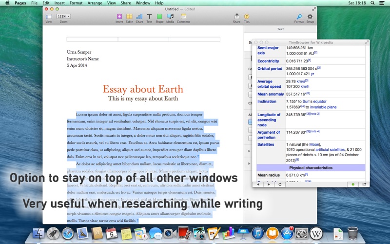 TinyBrowser for Wikipedia Screenshot