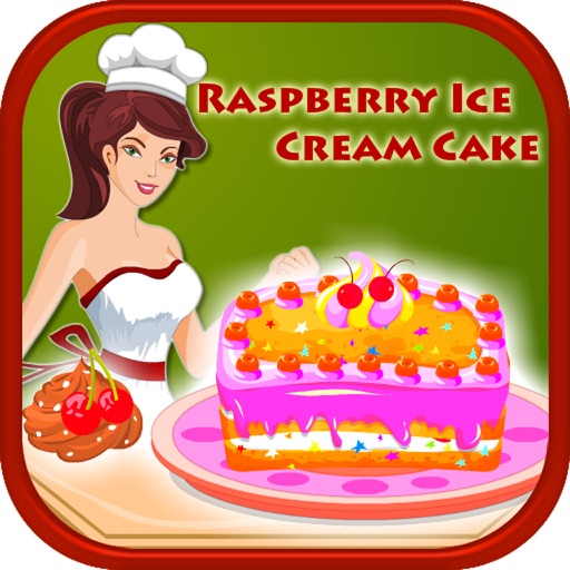 Raspberry Ice Cream Cake Icon