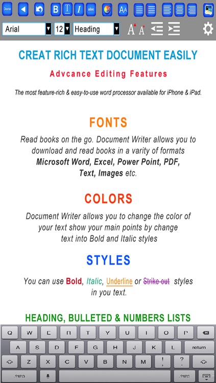 Document Maker - Create & Edit Rich Text Docs and Generate PDF screenshot-4