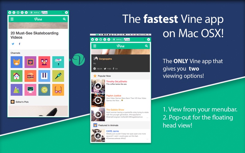 app for vine - menu tab iphone screenshot 1