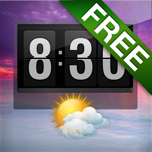 Flip Clock Free - Weather Alarm Clock and Nightstand for iPad icon