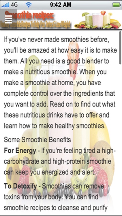 Smoothie Recipes: Healthy Smoothie Recipes To Help You Detox & Lose Weight! screenshot-4