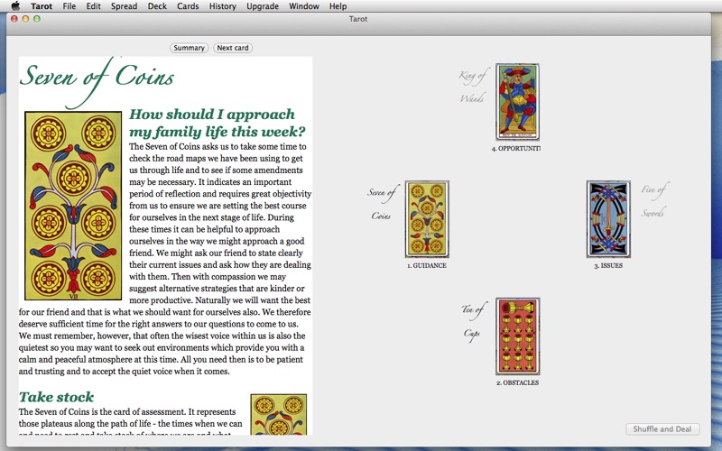 tarot iphone screenshot 1