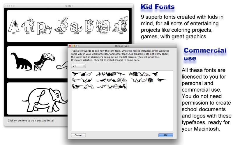 How to cancel & delete kid fonts 1