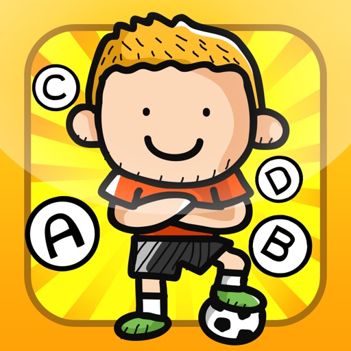 ABC Soccer learning game for children: Word spelling of the football world icon