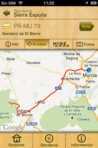 GeoSenderos Región de Murcia screenshot 3