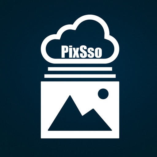Pixsso cloud photo editor - Slideshow & Video play icon