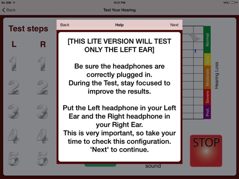 iAudiometer CS Lite screenshot 2