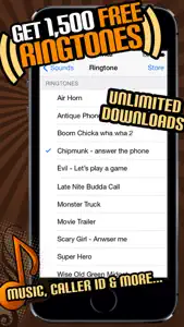 1500 Ringtones Unlimited - Download the best iPhone Ringtones screenshot #1 for iPhone