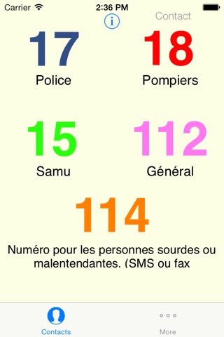 n° D'urgence screenshot 2