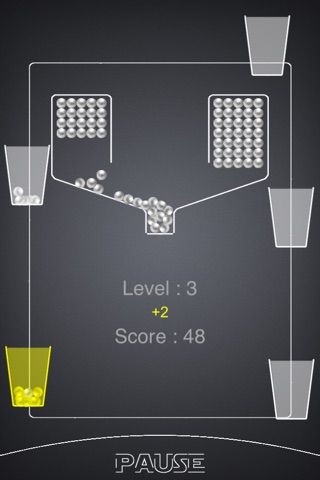 Catch 100 balls falling - Cups moving in the line to catch dropping balls ! screenshot 2
