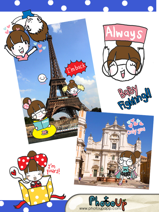 ‎La Pluie Camera by Photoup - Cute Cartoon stickers Decoration - Stamps Frames and Effects Filter photo app Screenshot