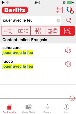 Italian <-> French Berlitz Mini Talking Dictionary screenshot 3