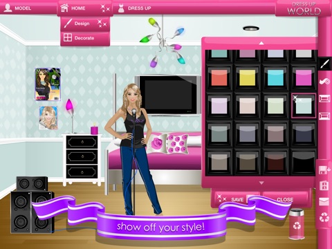 Dress Up World™ 3-in-1 Makeover, Decorating, and Fashion Game for Girls screenshot 4