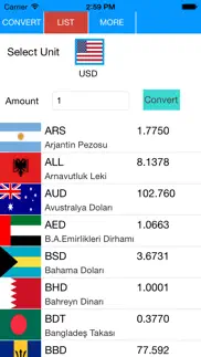 currencies convert iphone screenshot 2
