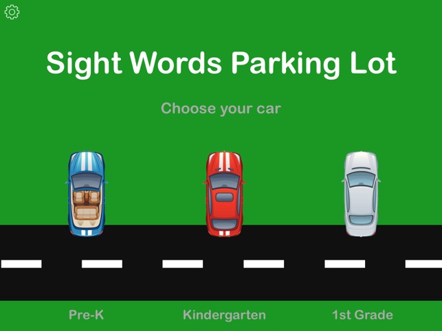 Sight Words Parking Lot
