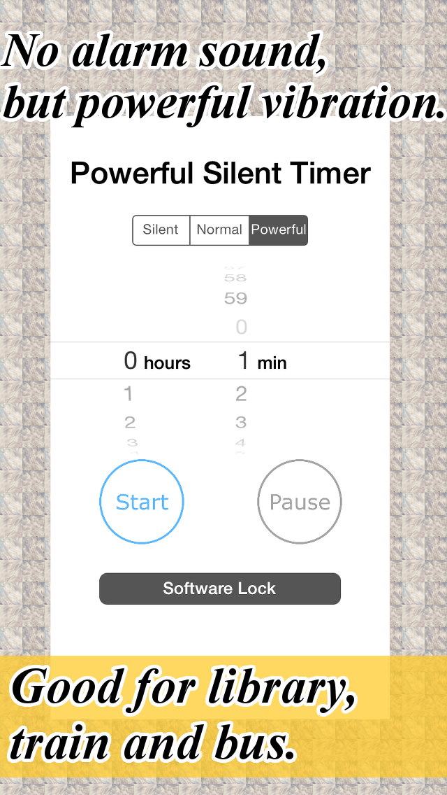 Screenshot #1 pour Powerful Silent Timer – Vibration Alarm for Library, Train etc.