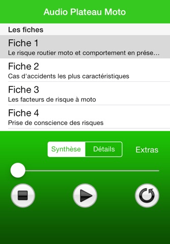 Fiches audio permis moto screenshot 2