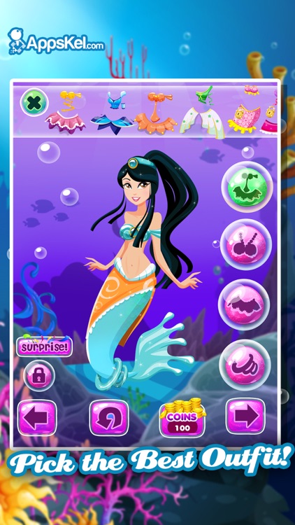 White Salon Mermaid Girls Dress Up – Princess Makeover Games for Free