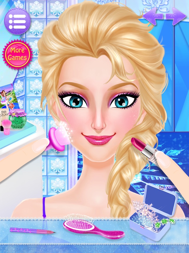 FROZEN ICE QUEEN JOGO DE MAQUIAGEM E SALÃO DE BELEZA DA FROZEN ELSA 