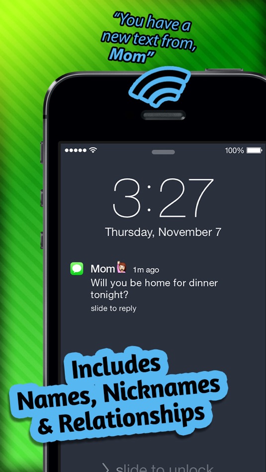 #2. Who Texted Me? (Free) - Hear the name who just sent that message (iOS) 由: Mobgen Apps Inc
