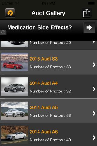 Cars Gallery Audi edition screenshot 2