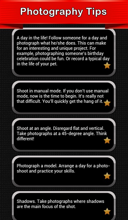 Photography Tips and Tricks