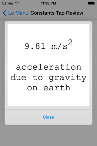 Exploring Physics: Physical Constants screenshot 2