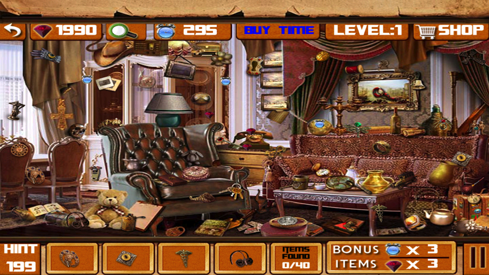 #1. Hidden Objects-Game (iOS) Podle: rinku patel