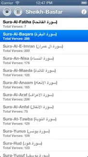 quran audio - sheikh basfar iphone screenshot 2