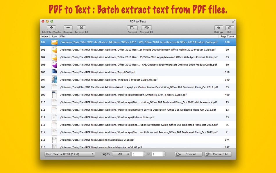 PDF to Text : Batch Extract Text from PDF files for Mac OS X - 1.1 - (macOS)