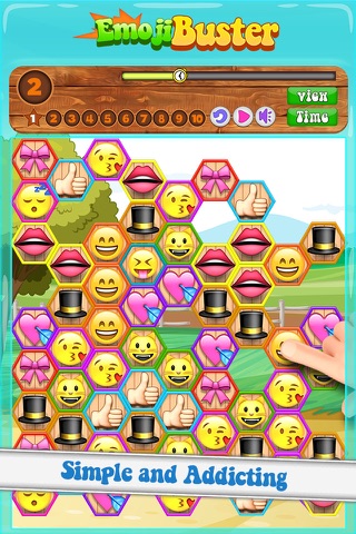 Emoji Buster FREE - A Match Three Emoticon Puzzle Game! screenshot 2