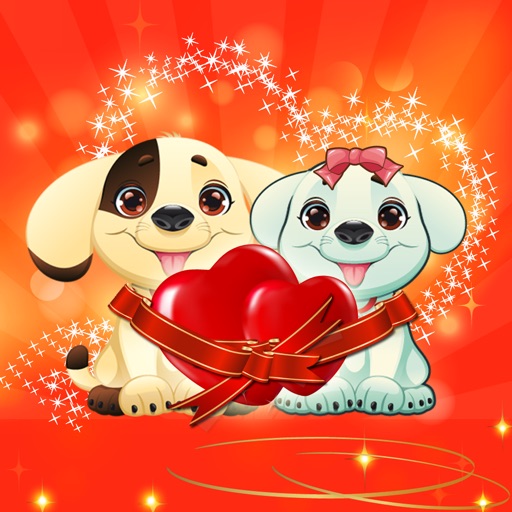 Puppy Jump Valentine Icon