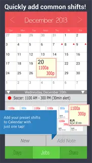 shift calendar - work schedule manager & job tracker iphone screenshot 2
