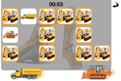 Trucks and Diggers Matching Game screenshot 2