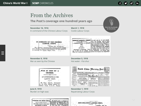 SCMP Chronicles - The forgotten army of the first world war iPad screenshot 4 - News app