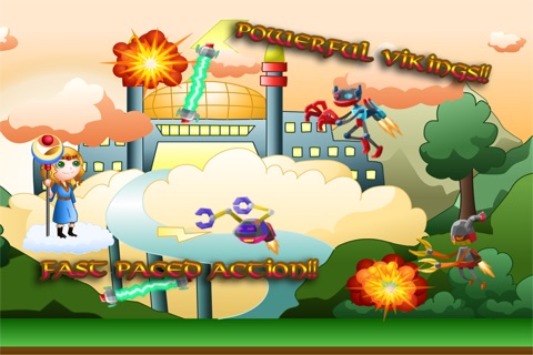 Hungry Viking Voyage: Air Strike Vs The Delirious Robots Free screenshot 4