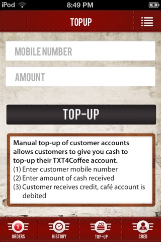 TXT4Coffee Shop Application screenshot 4