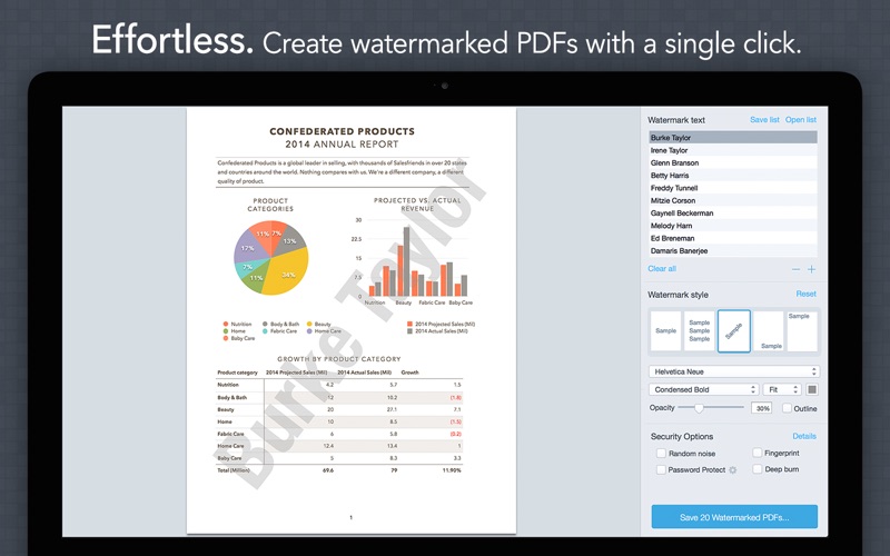 Screenshot #1 pour Bronson Watermarker PDF